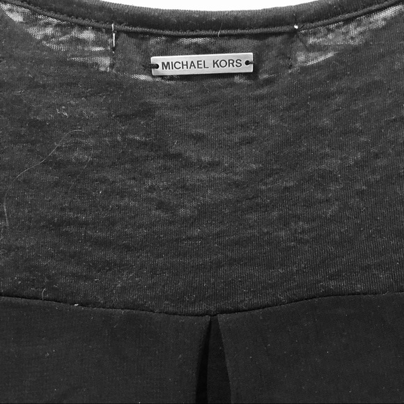 Michael Kors Heathered Black Mesh back Top - Picture 3 of 5
